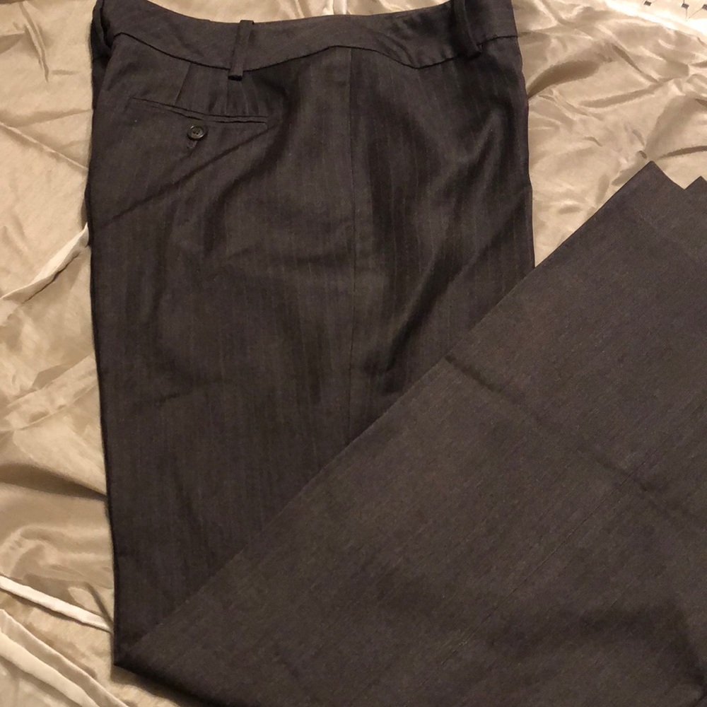 Brown pin stripe slacks